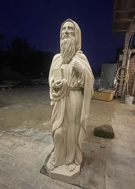 Restaurierte Heiligenfigur aus Sandstein